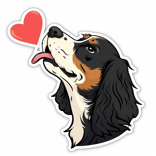 Cocker Spaniel Dog majestic Expressive surreal Vinyl Decal Sticker for Car, Laptop, Tumbler and more # F019767-4" x 4"