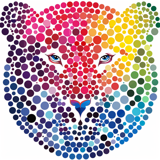 Leopard majestic Expressive surreal Vinyl Decal Sticker for Car, Laptop, Tumbler and more # F022437