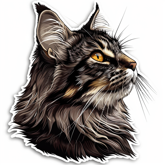 Maine Coon cat Vinyl Decal Sticker for Car, Laptop, Tumbler and more # F07977