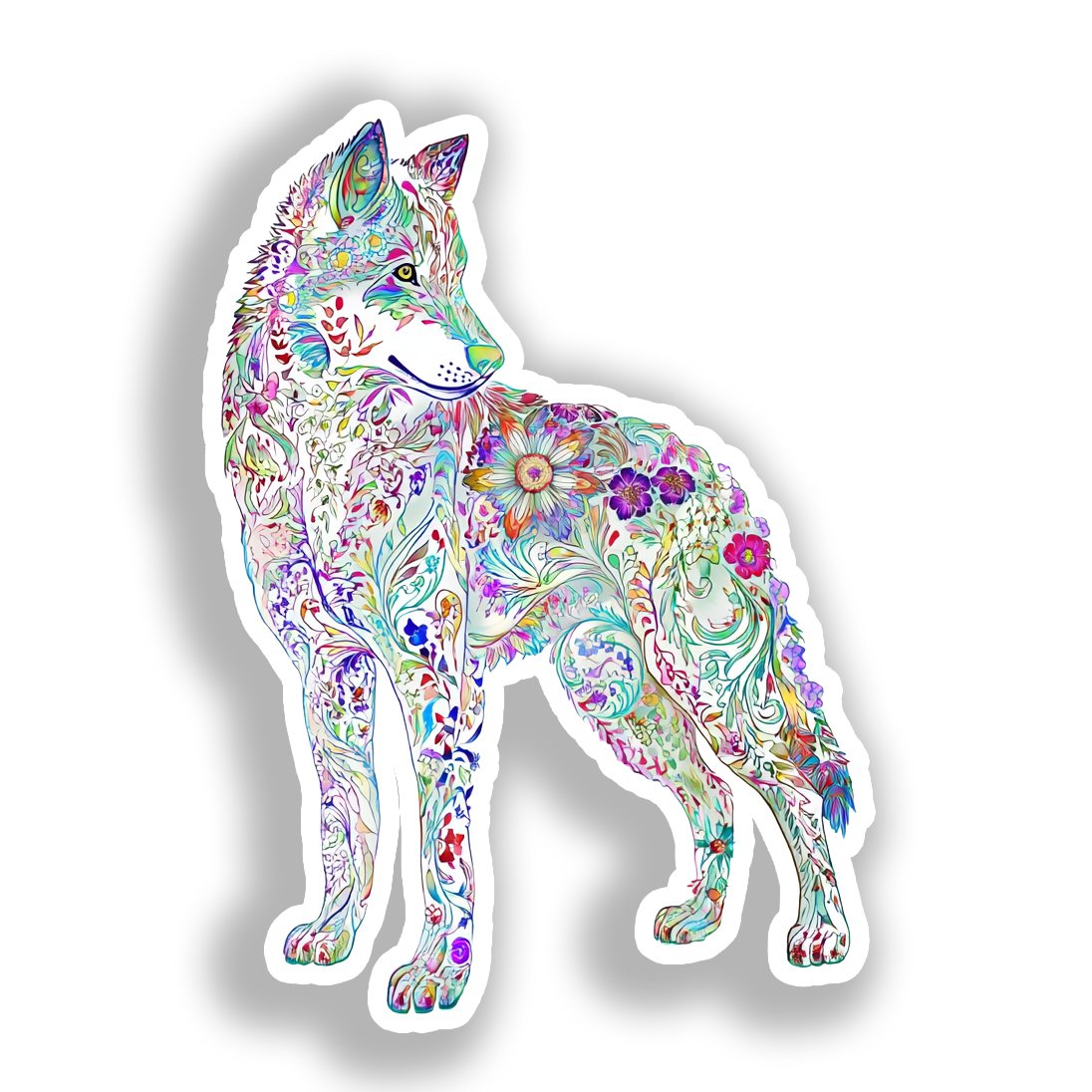 Wolf   Vinyl Decal Sticker for Car, Laptop, Tumbler and more # A018384-4" x 4"