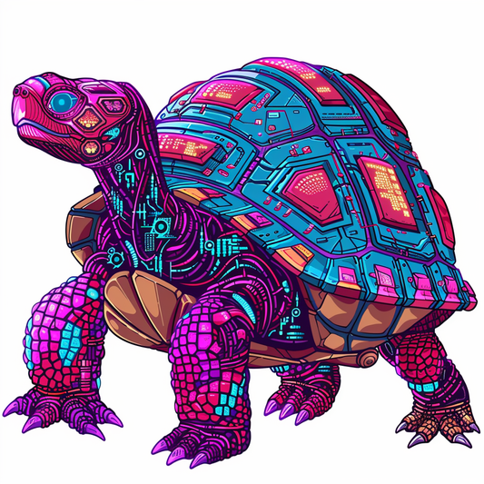 Sticker of a turtle majestic Expressive surreal Vinyl Decal Sticker for Car, Laptop, Tumbler and more # F022010