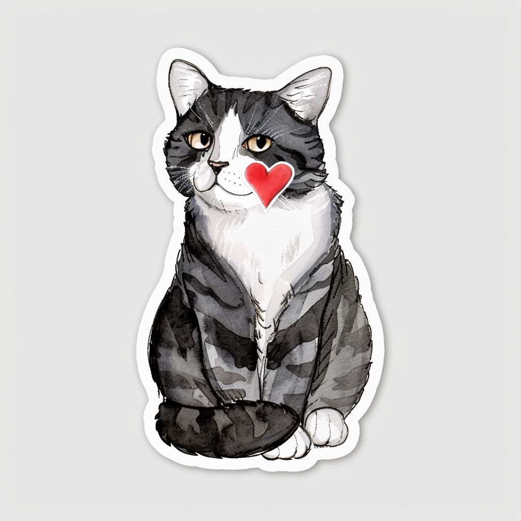 American Shorthair Cat majestic Expressive surreal Vinyl Decal Sticker for Car, Laptop, Tumbler and more # F018859