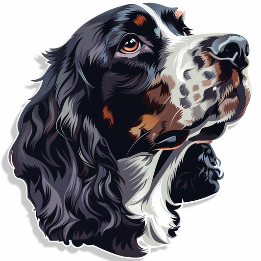 Sticker of a Cocker Spaniel Dog majestic Expressive surreal Vinyl Decal Sticker for Car, Laptop, Tumbler and more # F020146