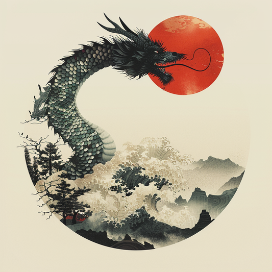 Dragon majestic Expressive surreal Vinyl Decal Sticker for Car, Laptop, Tumbler and more # F018972