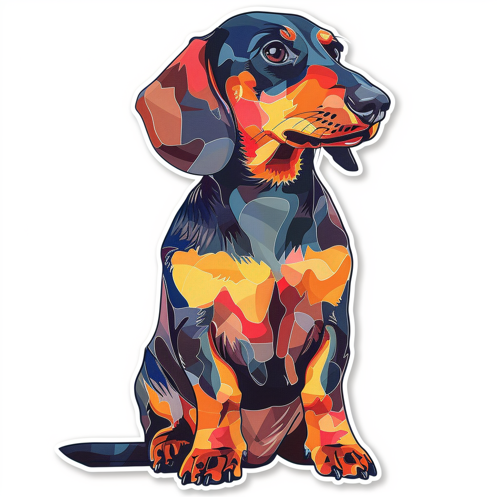 Dachshund Dog Vinyl Decal Sticker for Car, Laptop, Tumbler and more # F013087