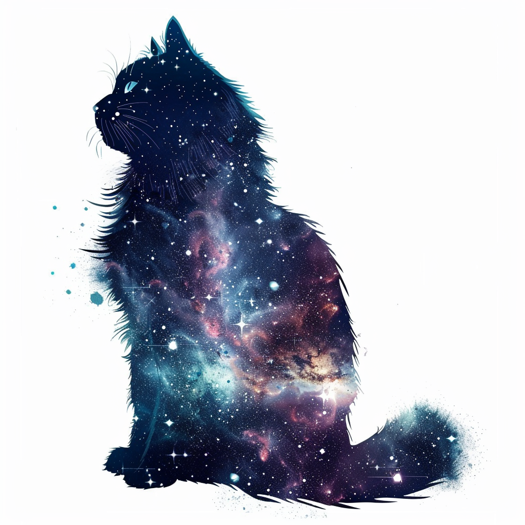 Sticker of a Persian Cat galaxy majestic Expressive surreal Vinyl Decal Sticker for Car, Laptop, Tumbler and more # F016346