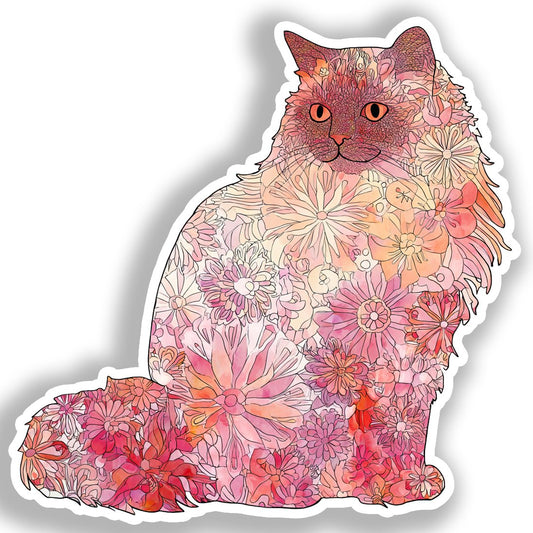 Himalayan Cat Vinyl Decal Sticker for Car, Laptop, Tumbler and more # A019458-4" x 4"