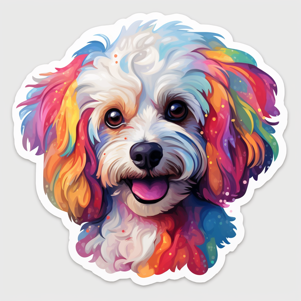 Poodle dog Heartcore Vinyl Decal Sticker for Car, Laptop, Tumbler and more # F012204