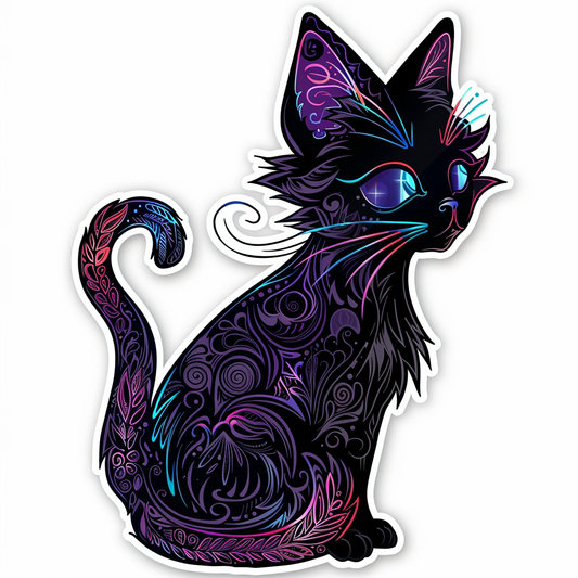 Adorable Turkish Angora Cat  Vinyl Decal Sticker for Car, Laptop, Tumbler and more # F020968-4" x 4"