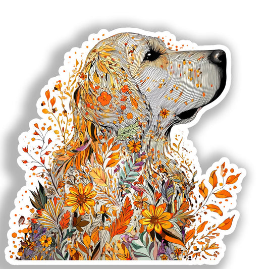 Golden Retriever Dog Vinyl Decal Sticker for Car, Laptop, Tumbler and more # A019535-4" x 4"