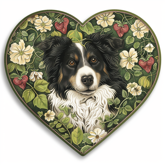 Border Collie Dog majestic Expressive surreal Vinyl Decal Sticker for Car, Laptop, Tumbler and more # F021873-4" x 4"