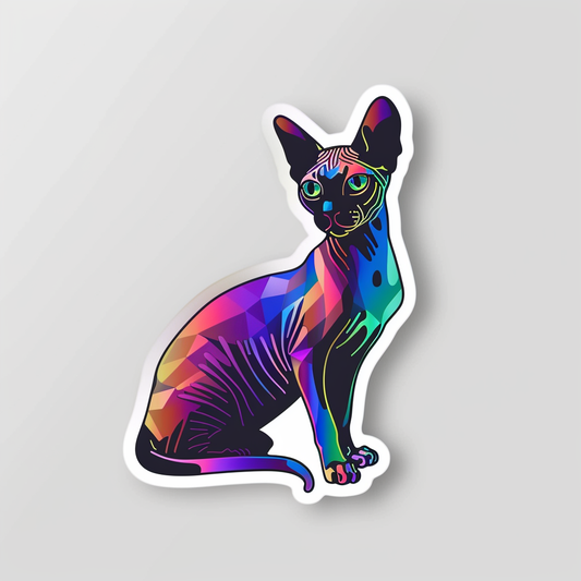 Sphynx Cat Vinyl Decal Sticker for Car, Laptop, Tumbler and more # F010144