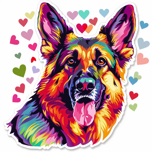 German Shepherd Dog Vinyl Decal Sticker for Car, Laptop, Tumbler and more # F011413