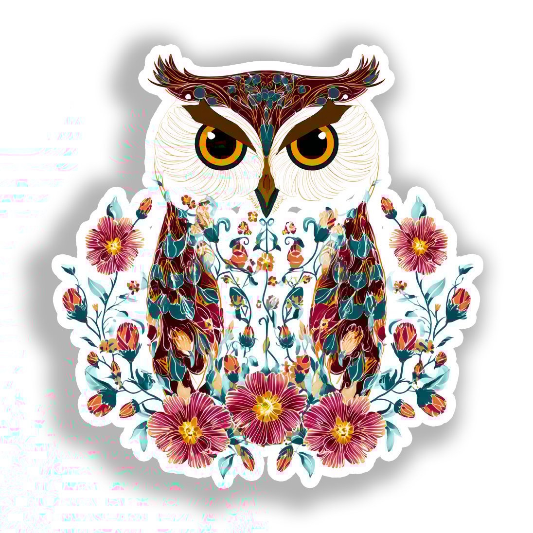 Owl Vinyl Decal Sticker for Car, Laptop, Tumbler and more # A018447-4" x 4"