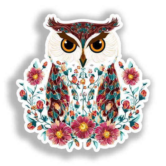 Owl Vinyl Decal Sticker for Car, Laptop, Tumbler and more # A018447-4" x 4"