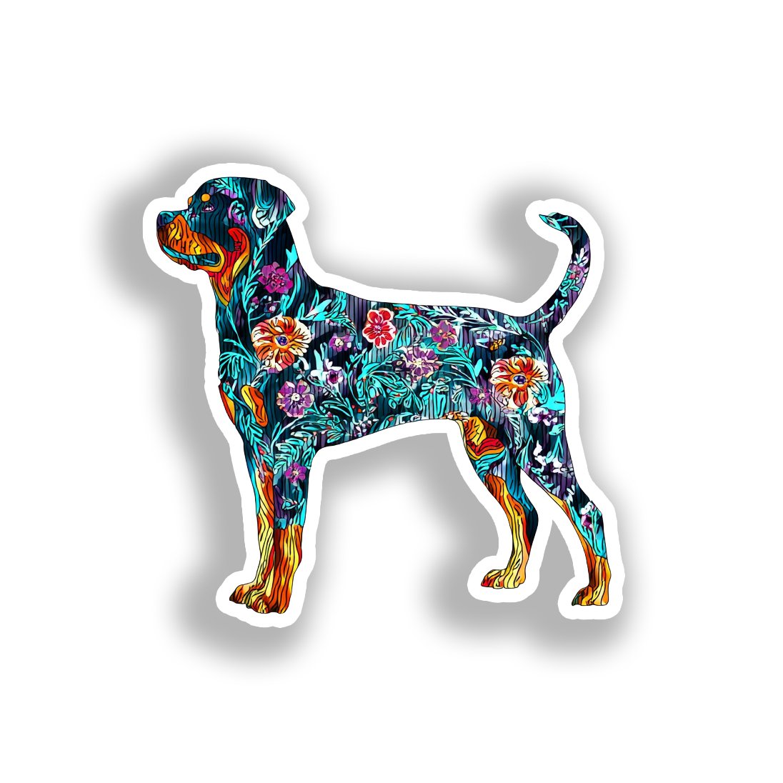 Rottweiler Dog Vinyl Decal Sticker for Car, Laptop, Tumbler and more # A018208-4" x 4"