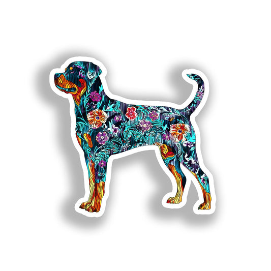 Rottweiler Dog Vinyl Decal Sticker for Car, Laptop, Tumbler and more # A018208-4" x 4"