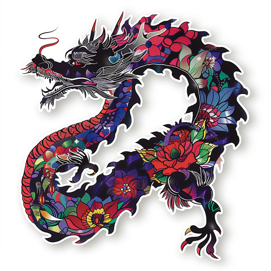 Dragon majestic Expressive surreal Vinyl Decal Sticker for Car, Laptop, Tumbler and more # F019103