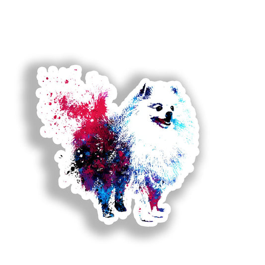 Pomeranian Dog Vinyl Decal Sticker for Car, Laptop, Tumbler and more # A017314-4" x 4"