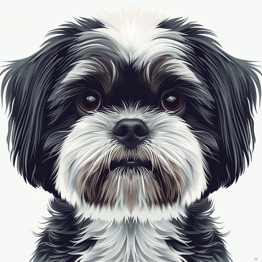 Adorable Shih Tzu Dog Expressive surreal Vinyl Decal Sticker for Car, Laptop, Tumbler and more # F018451