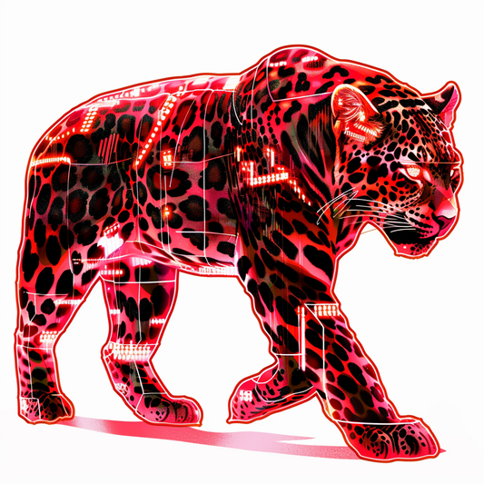 Leopard majestic Expressive surreal Vinyl Decal Sticker for Car, Laptop, Tumbler and more # F022556