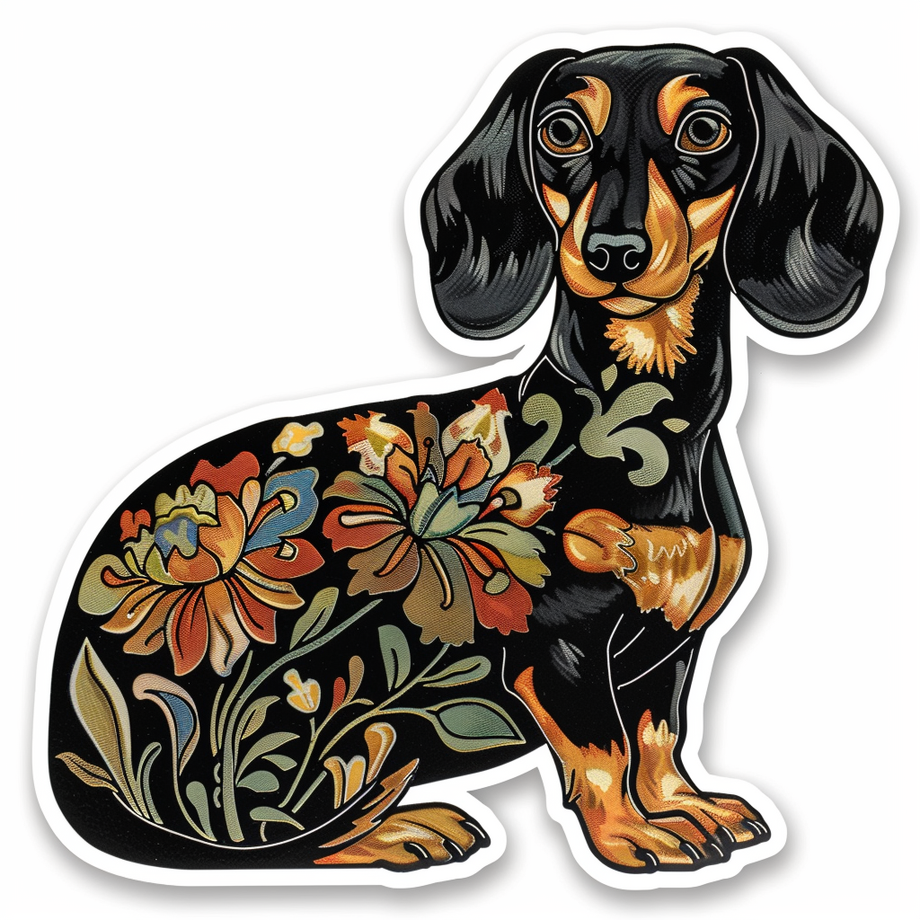 Dachshund Dog Heartcore Vinyl Decal Sticker for Car, Laptop, Tumbler and more # F012820