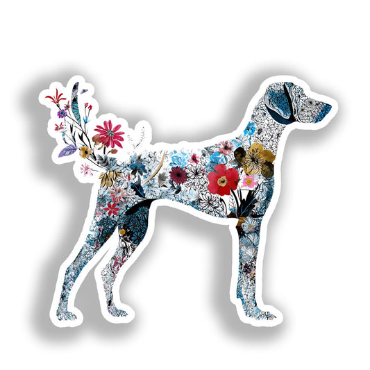 Medium Breed Dog Vinyl Decal Sticker for Car, Laptop, Tumbler and more # A019358-4" x 4"