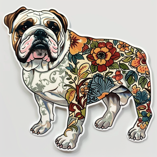 Bulldog Dog majestic Expressive surreal Vinyl Decal Sticker for Car, Laptop, Tumbler and more # F017646