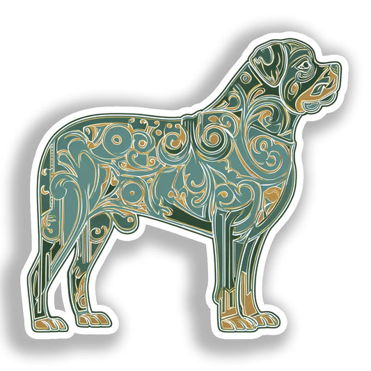 Rottweiler Dog Vinyl Decal Sticker for Car, Laptop, Tumbler and more # A017949-4" x 4"