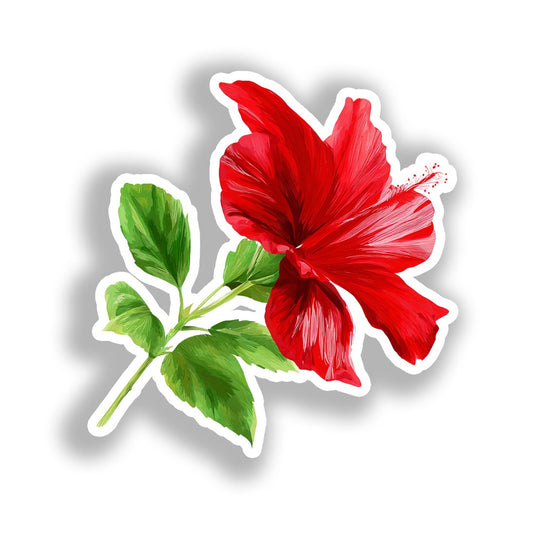 Hibiscus Flower Vinyl Decal Sticker for Car, Laptop, Tumbler and more # A019511-4" x 4"