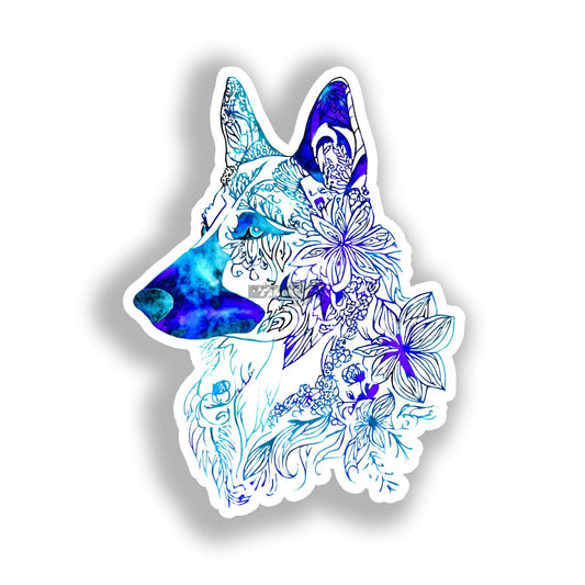 German Shepherd Dog Vinyl Decal Sticker for Car, Laptop, Tumbler and more # A019586-4" x 4"