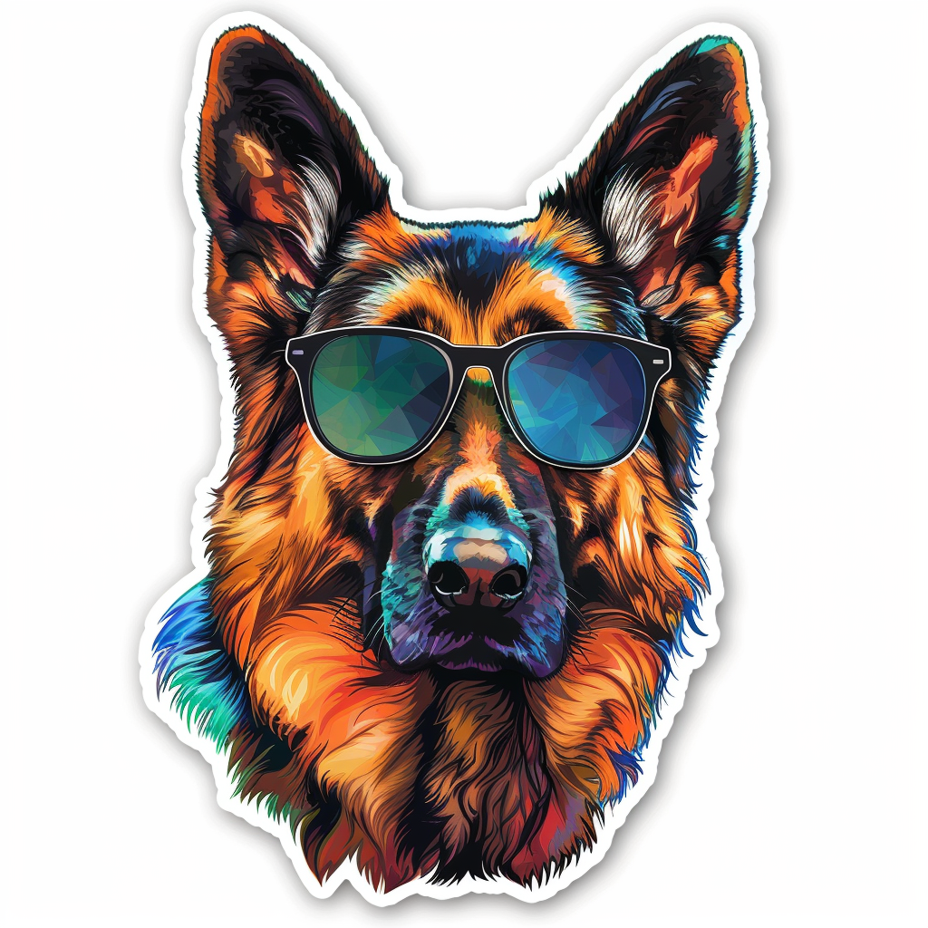 German Shepherd Dog Vinyl Decal Sticker for Car, Laptop, Tumbler and more # F011573