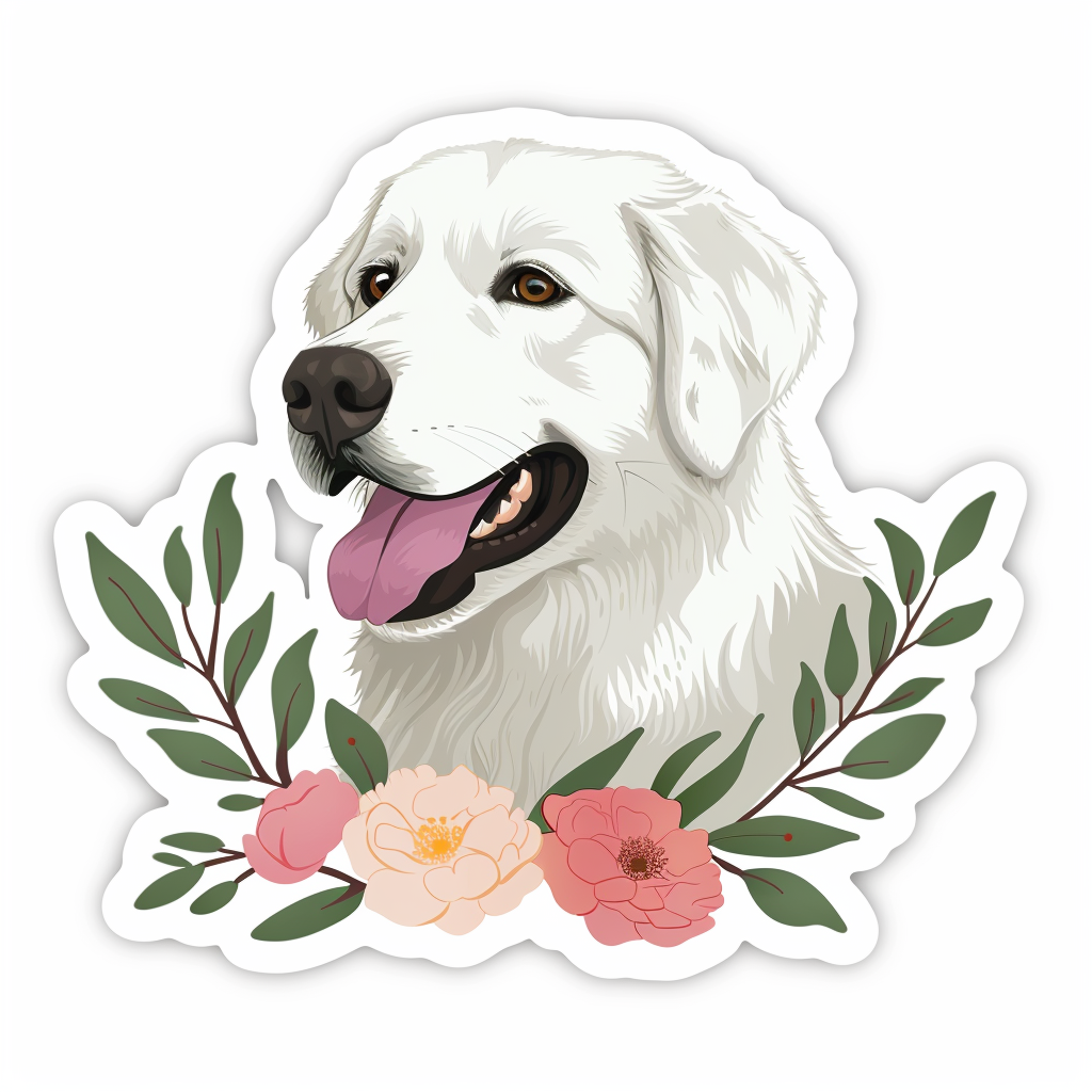 Sticker of Great Pyrenees dog  Vinyl Decal Sticker for Car, Laptop, Tumbler and more # F023637