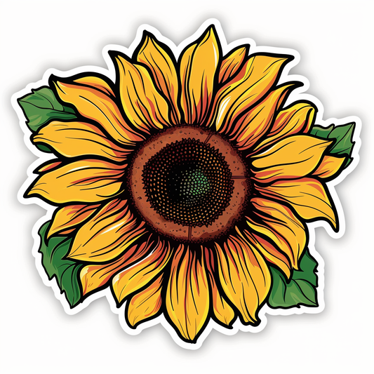 Sunflower  Vinyl Decal Sticker for Car, Laptop, Tumbler and more # F023356
