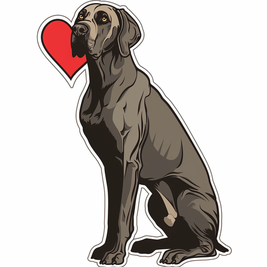Adorable Great Dane Dog Expressive surreal Vinyl Decal Sticker for Car, Laptop, Tumbler and more # F018048
