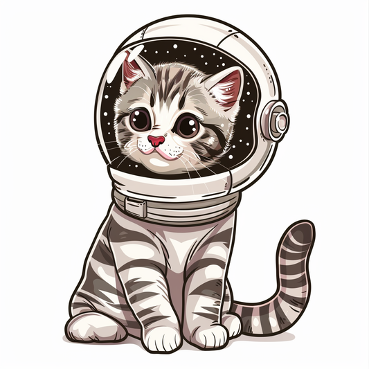 Cute and Adorable American Shorthair Expressive surreal Vinyl Decal Sticker for Car, Laptop, Tumbler and more # F018765