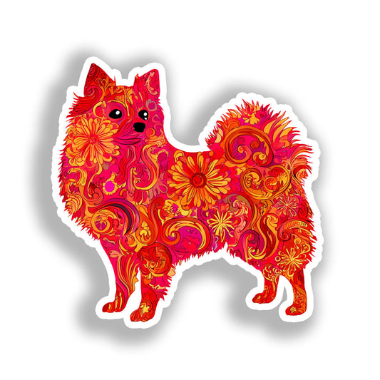 Pomeranian Dog Vinyl Decal Sticker for Car, Laptop, Tumbler and more # A017346-4" x 4"