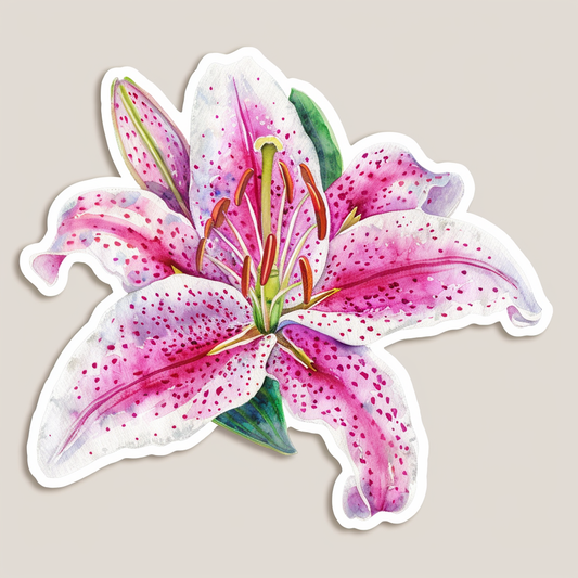 Lily flower majestic Expressive surreal Vinyl Decal Sticker for Car, Laptop, Tumbler and more # F023321