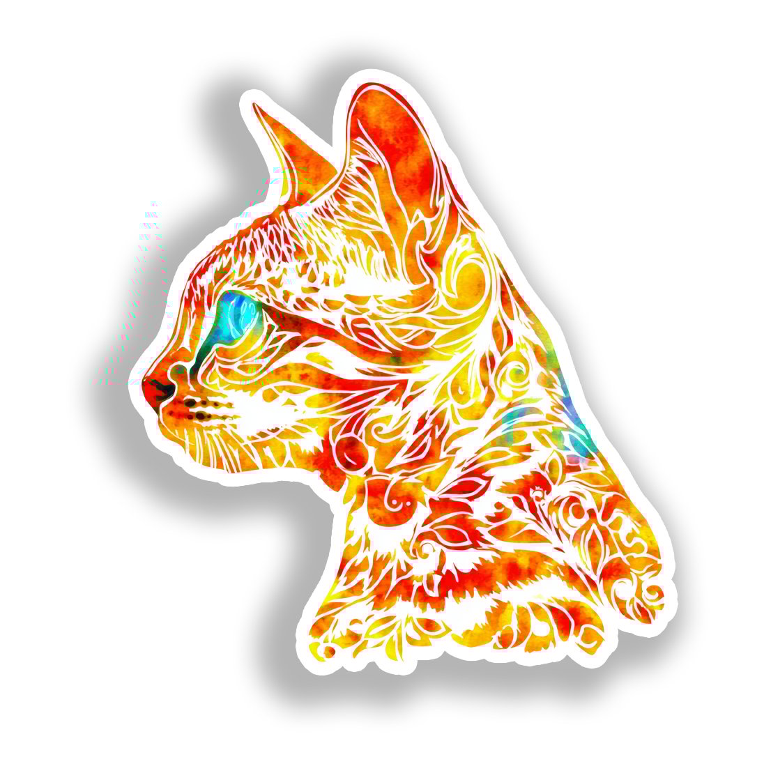 Bengal Cat Vinyl Decal Sticker for Car, Laptop, Tumbler and more # A018635-4" x 4"