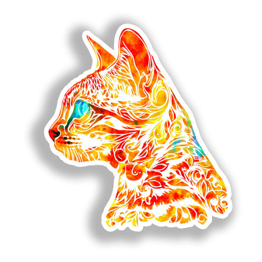 Bengal Cat Vinyl Decal Sticker for Car, Laptop, Tumbler and more # A018635-4" x 4"