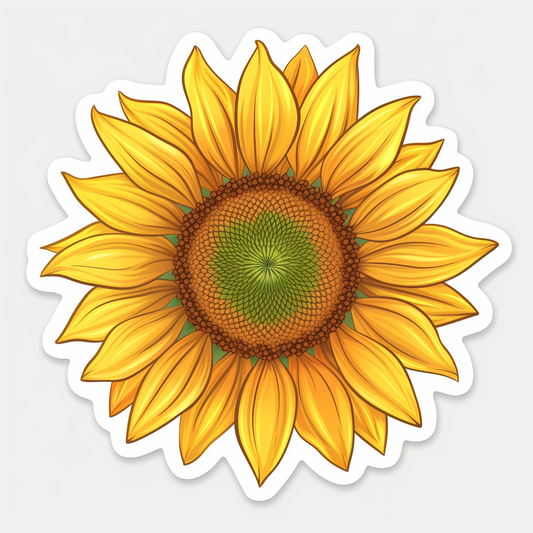 Sunflower flower majestic Expressive surreal Vinyl Decal Sticker for Car, Laptop, Tumbler and more # F022997