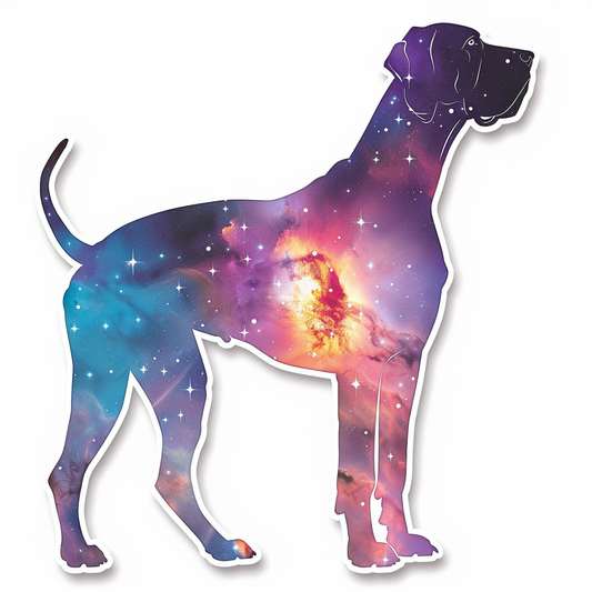 Adorable Great Dane Dog Expressive surreal Vinyl Decal Sticker for Car, Laptop, Tumbler and more # F017906