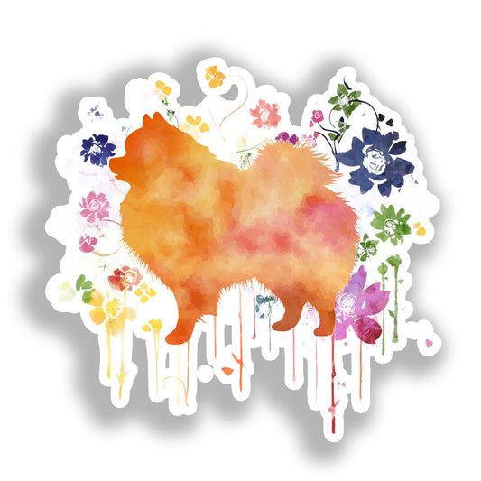 Pomeranian Dog Vinyl Decal Sticker for Car, Laptop, Tumbler and more # A017313-4" x 4"