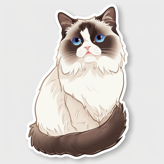 Ragdoll Cat Vinyl Decal Sticker for Car, Laptop, Tumbler and more # F08040