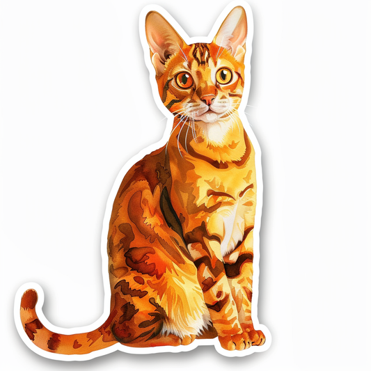 Bengal cat Vinyl Decal Sticker for Car, Laptop, Tumbler and more # F07824