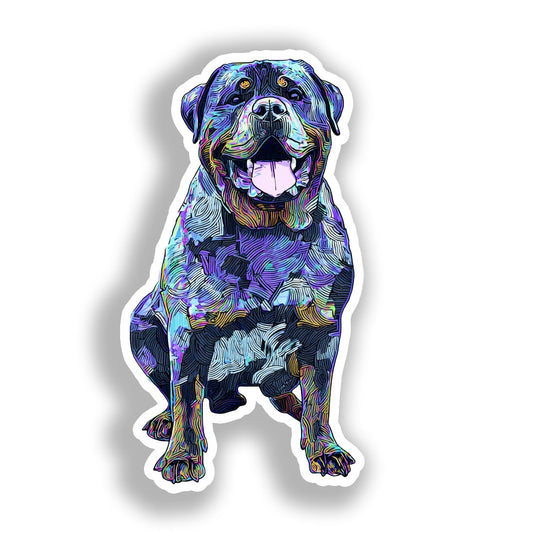Rottweiler Dog Vinyl Decal Sticker for Car, Laptop, Tumbler and more # A018322-4" x 4"