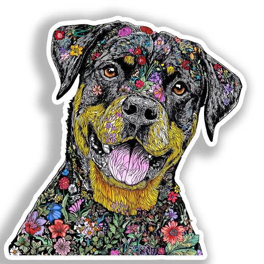 Rottweiler Dog Vinyl Decal Sticker for Car, Laptop, Tumbler and more # A018132-4" x 4"