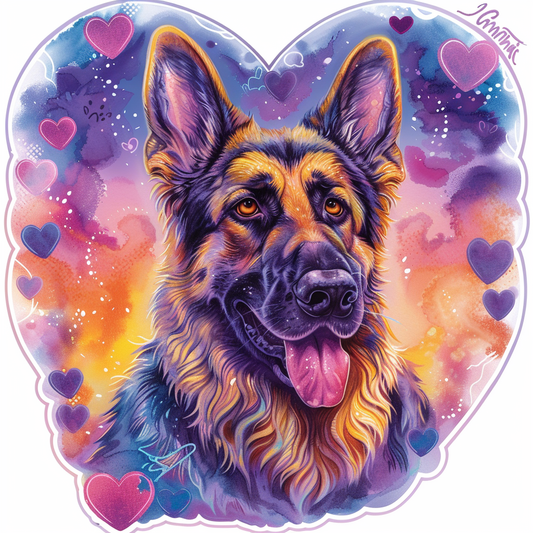 German Shepherd Dog Vinyl Decal Sticker for Car, Laptop, Tumbler and more # F011336