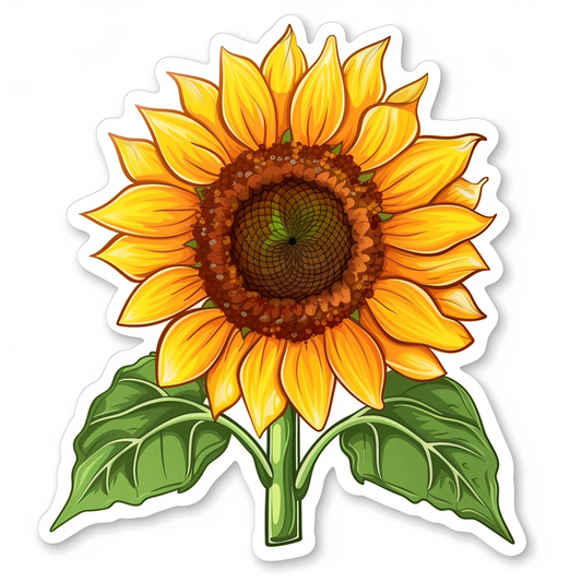 Sunflower flower majestic Expressive surreal Vinyl Decal Sticker for Car, Laptop, Tumbler and more # F022936