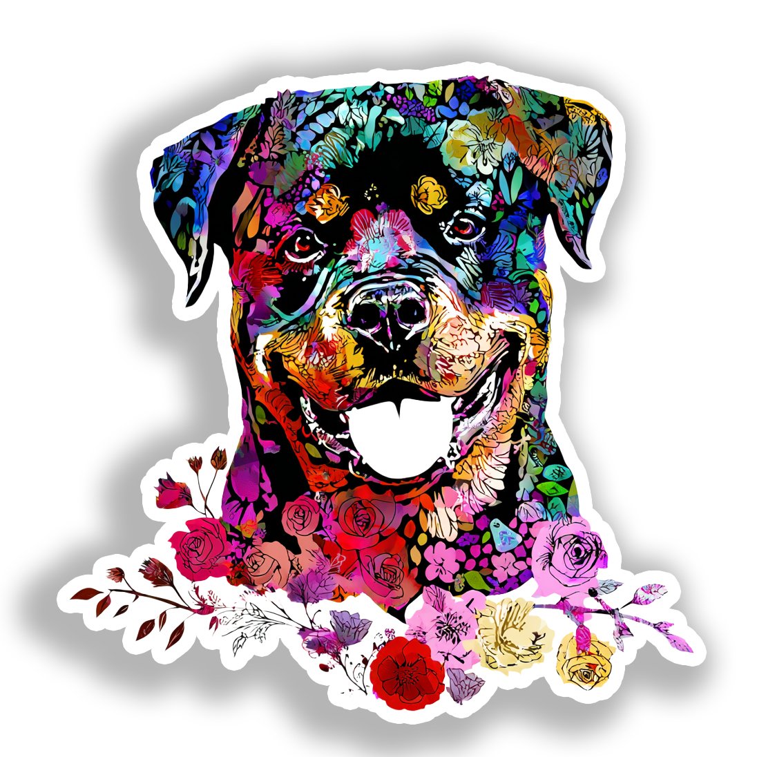 Rottweiler Dog Vinyl Decal Sticker for Car, Laptop, Tumbler and more # A018133-4" x 4"
